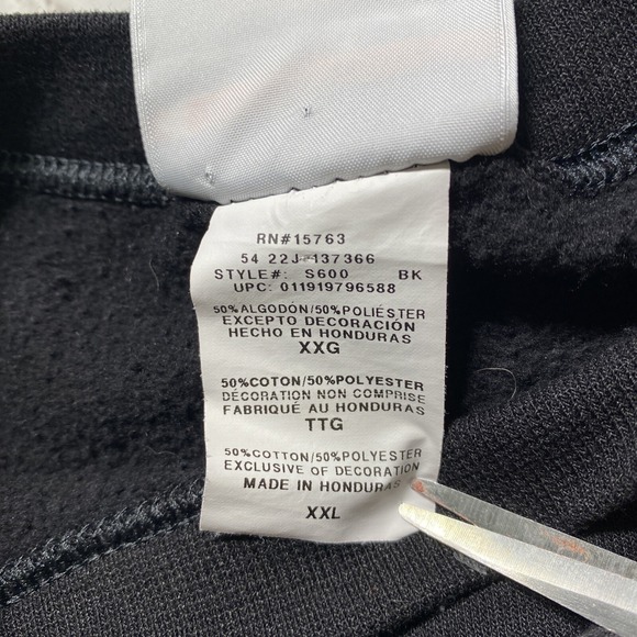 Champion Crewneck Sweatshirt Mens 2XL Black Gothic Grunge Day Of Dead Skull Rose - Picture 8 of 10